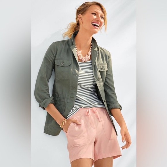 Talbots Jackets & Blazers - Talbots Cotton Casual Utility Jacket – Olive Green – Size XL | Versatile